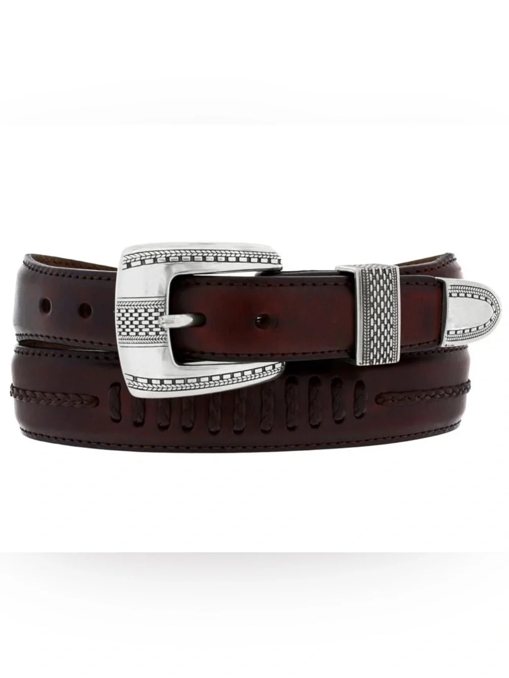 🤎 BRIGHTON 🤎Onyx Brown Leather Salina Taper Belt